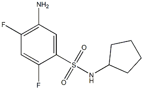 5-amino-N-cyclopentyl-2,4-difluorobenzene-1-sulfonamide Struktur