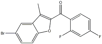 5-bromo-2-[(2,4-difluorophenyl)carbonyl]-3-methyl-1-benzofuran Struktur