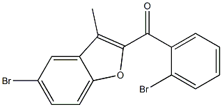 5-bromo-2-[(2-bromophenyl)carbonyl]-3-methyl-1-benzofuran Struktur