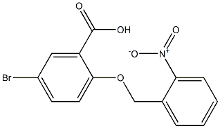 5-bromo-2-[(2-nitrophenyl)methoxy]benzoic acid Struktur