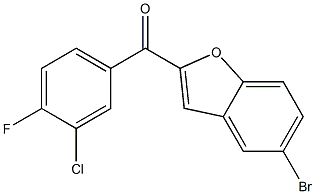 5-bromo-2-[(3-chloro-4-fluorophenyl)carbonyl]-1-benzofuran Struktur