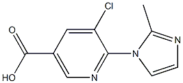 5-chloro-6-(2-methyl-1H-imidazol-1-yl)nicotinic acid Struktur