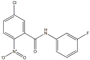 5-chloro-N-(3-fluorophenyl)-2-nitrobenzamide Struktur