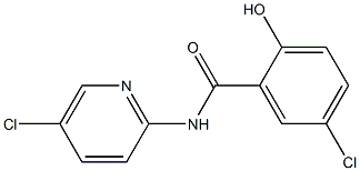 5-chloro-N-(5-chloropyridin-2-yl)-2-hydroxybenzamide Struktur