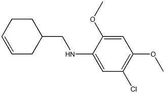 5-chloro-N-(cyclohex-3-en-1-ylmethyl)-2,4-dimethoxyaniline Struktur