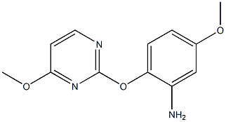 5-methoxy-2-[(4-methoxypyrimidin-2-yl)oxy]aniline Struktur