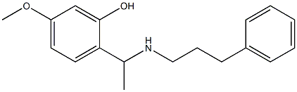 5-methoxy-2-{1-[(3-phenylpropyl)amino]ethyl}phenol Struktur