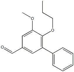 5-methoxy-6-propoxy-1,1'-biphenyl-3-carbaldehyde Struktur