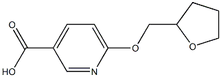 6-(oxolan-2-ylmethoxy)pyridine-3-carboxylic acid Struktur