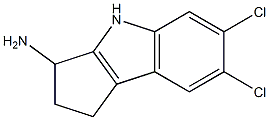 6,7-dichloro-1H,2H,3H,4H-cyclopenta[b]indol-3-amine Struktur