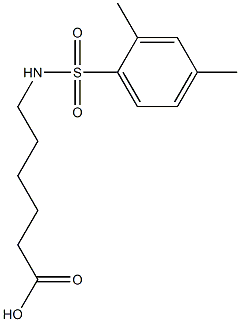 6-[(2,4-dimethylbenzene)sulfonamido]hexanoic acid Struktur