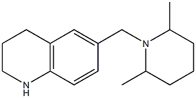 6-[(2,6-dimethylpiperidin-1-yl)methyl]-1,2,3,4-tetrahydroquinoline Struktur