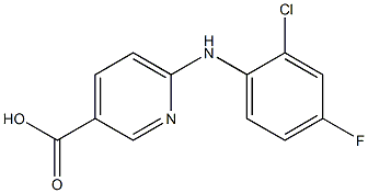 6-[(2-chloro-4-fluorophenyl)amino]pyridine-3-carboxylic acid Struktur