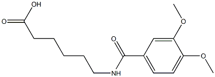 6-[(3,4-dimethoxybenzoyl)amino]hexanoic acid Struktur