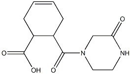 6-[(3-oxopiperazin-1-yl)carbonyl]cyclohex-3-ene-1-carboxylic acid Struktur