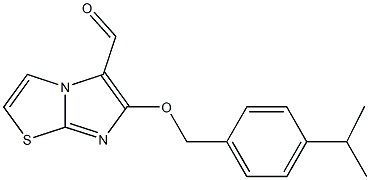 6-[(4-isopropylbenzyl)oxy]imidazo[2,1-b][1,3]thiazole-5-carbaldehyde Struktur