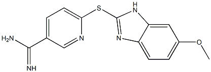 6-[(6-methoxy-1H-1,3-benzodiazol-2-yl)sulfanyl]pyridine-3-carboximidamide Struktur