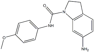 6-amino-N-(4-methoxyphenyl)-2,3-dihydro-1H-indole-1-carboxamide Struktur