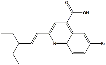 6-bromo-2-[(1E)-3-ethylpent-1-enyl]quinoline-4-carboxylic acid Struktur