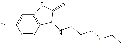 6-bromo-3-[(3-ethoxypropyl)amino]-2,3-dihydro-1H-indol-2-one Struktur