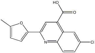 6-chloro-2-(5-methylfuran-2-yl)quinoline-4-carboxylic acid Struktur