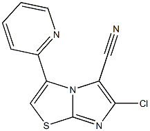 6-chloro-3-pyridin-2-ylimidazo[2,1-b][1,3]thiazole-5-carbonitrile Struktur