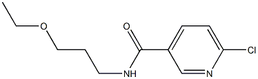 6-chloro-N-(3-ethoxypropyl)pyridine-3-carboxamide Struktur