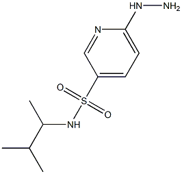 6-hydrazinyl-N-(3-methylbutan-2-yl)pyridine-3-sulfonamide Struktur