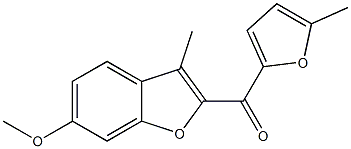 6-methoxy-3-methyl-2-[(5-methylfuran-2-yl)carbonyl]-1-benzofuran Struktur