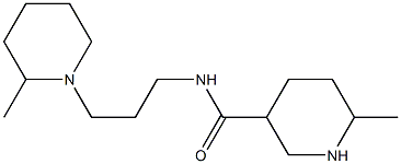 6-methyl-N-[3-(2-methylpiperidin-1-yl)propyl]piperidine-3-carboxamide Struktur