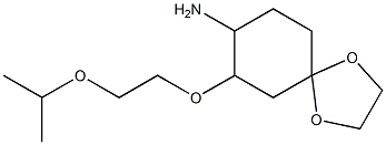 7-[2-(propan-2-yloxy)ethoxy]-1,4-dioxaspiro[4.5]decan-8-amine Struktur