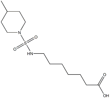 7-{[(4-methylpiperidine-1-)sulfonyl]amino}heptanoic acid Struktur