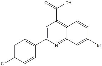 7-bromo-2-(4-chlorophenyl)quinoline-4-carboxylic acid Struktur