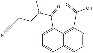 8-[(2-cyanoethyl)(methyl)carbamoyl]naphthalene-1-carboxylic acid Struktur