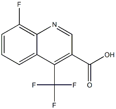 8-fluoro-4-(trifluoromethyl)quinoline-3-carboxylic acid Struktur