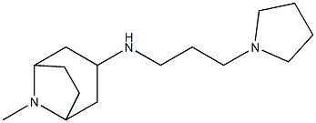 8-methyl-N-[3-(pyrrolidin-1-yl)propyl]-8-azabicyclo[3.2.1]octan-3-amine Struktur