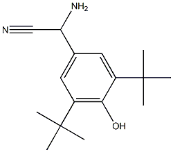 amino(3,5-di-tert-butyl-4-hydroxyphenyl)acetonitrile Struktur