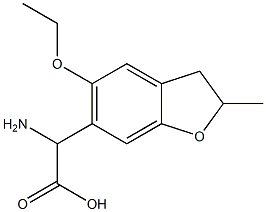 amino(5-ethoxy-2-methyl-2,3-dihydro-1-benzofuran-6-yl)acetic acid Struktur