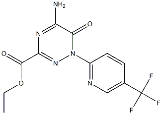 ethyl 5-amino-6-oxo-1-[5-(trifluoromethyl)pyridin-2-yl]-1,6-dihydro-1,2,4-triazine-3-carboxylate Struktur