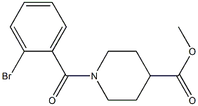 methyl 1-(2-bromobenzoyl)piperidine-4-carboxylate Struktur