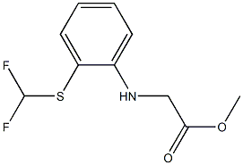 methyl 2-({2-[(difluoromethyl)sulfanyl]phenyl}amino)acetate Struktur