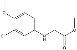 methyl 2-[(3-chloro-4-methoxyphenyl)amino]acetate Struktur