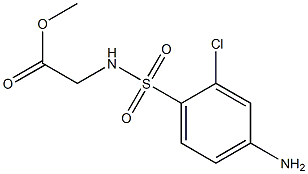 methyl 2-[(4-amino-2-chlorobenzene)sulfonamido]acetate Struktur