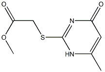 methyl 2-[(6-methyl-4-oxo-1,4-dihydropyrimidin-2-yl)sulfanyl]acetate Struktur