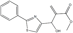 methyl 2-[hydroxy(2-phenyl-1,3-thiazol-4-yl)methyl]prop-2-enoate Struktur