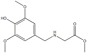 methyl 2-{[(4-hydroxy-3,5-dimethoxyphenyl)methyl]amino}acetate Struktur