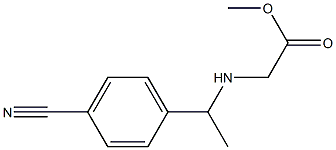 methyl 2-{[1-(4-cyanophenyl)ethyl]amino}acetate Struktur