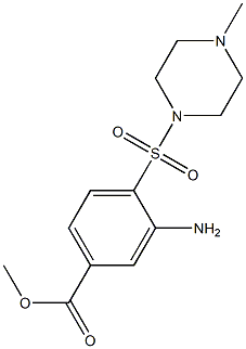 methyl 3-amino-4-[(4-methylpiperazine-1-)sulfonyl]benzoate Struktur