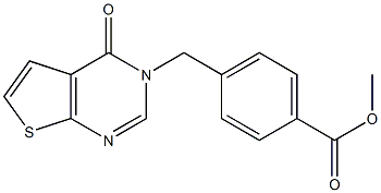 methyl 4-({4-oxo-3H,4H-thieno[2,3-d]pyrimidin-3-yl}methyl)benzoate Struktur