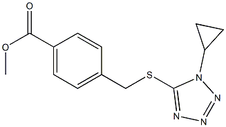 methyl 4-{[(1-cyclopropyl-1H-1,2,3,4-tetrazol-5-yl)sulfanyl]methyl}benzoate Struktur